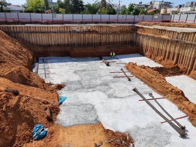  סטטוס בניה- סיום חפירות לתחתית היסודות לפרויקט. 25.10.2019